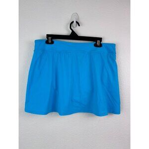 Lands' End women's 16 light blue skirted swim bottoms modest‎ swimwear